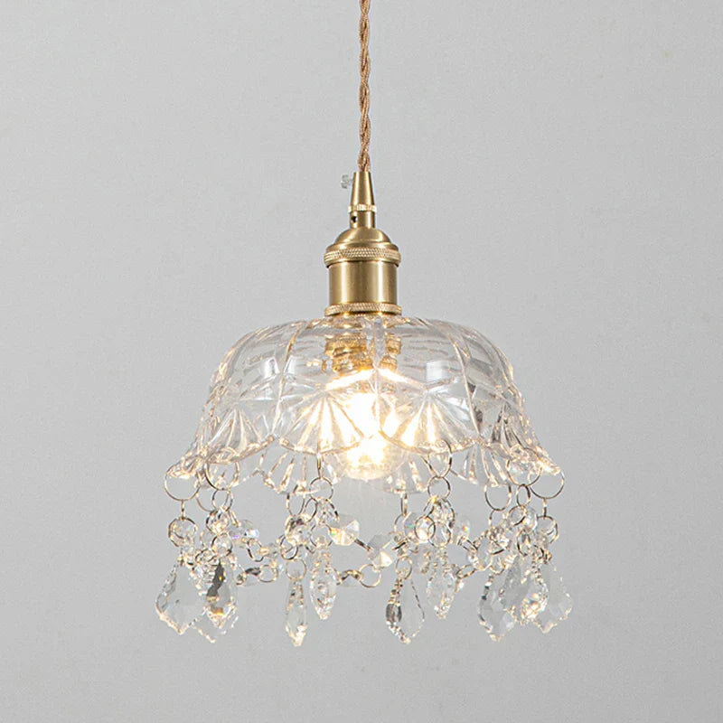 Modern Glass Pendant Lamp – Crystal Clear Design for Living Room & Dining Room