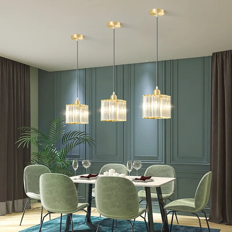 Elegant crystal pendant lamp – luxury lighting for dining room and living room