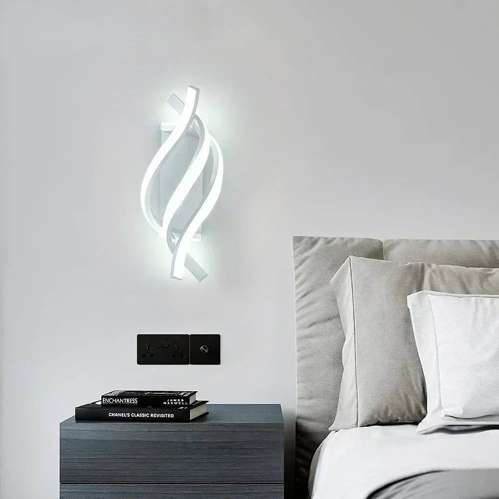 Spiral-shaped wall light