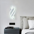 Spiral-shaped wall light
