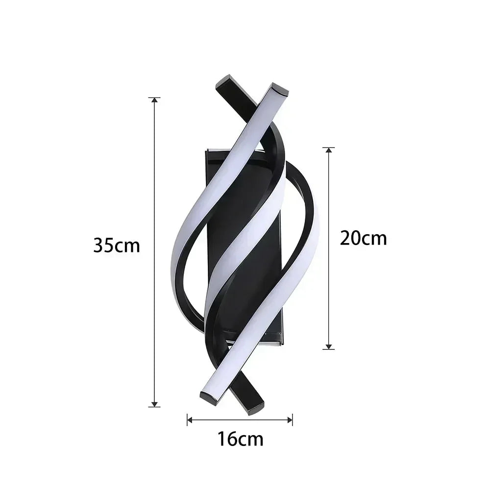 Spiral-shaped wall light
