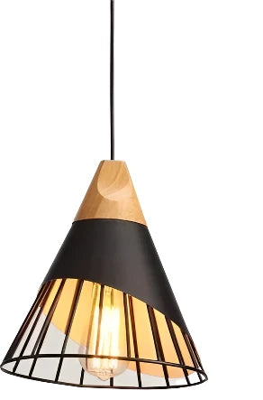 Modern Pendant Lights – Stylish Hanging Light made of Wood and Metal for Dining Room and Kitchen