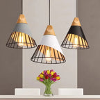 Modern Pendant Lights – Stylish Hanging Light made of Wood and Metal for Dining Room and Kitchen