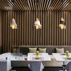 Modern Pendant Lights – Stylish Hanging Light made of Wood and Metal for Dining Room and Kitchen