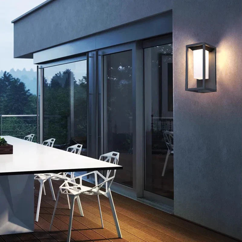 Modern LED wall light for outdoor use, energy-saving and weatherproof