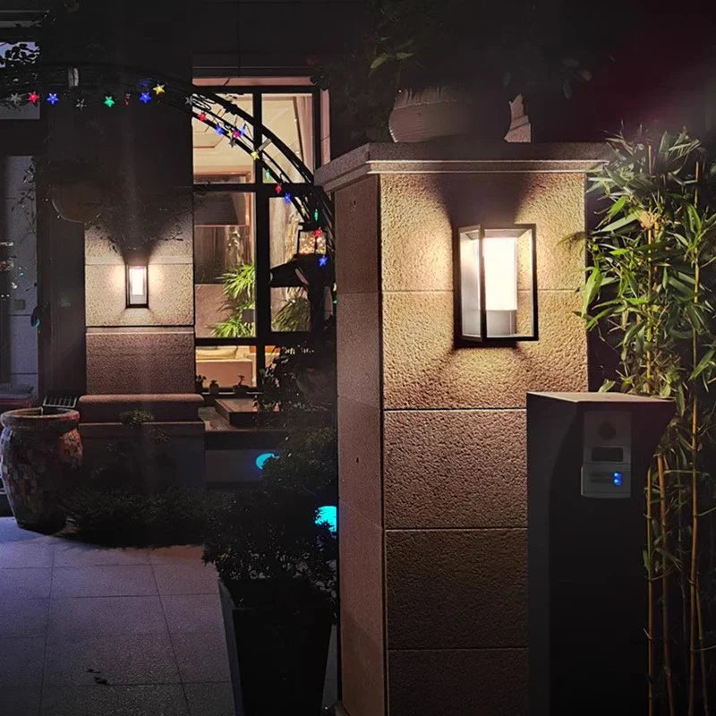 Modern LED wall light for outdoor use, energy-saving and weatherproof