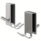 On Glass Stainless Shower Door Hooks
