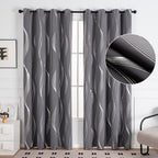 Modern Wave Pattern Blackout Curtain
