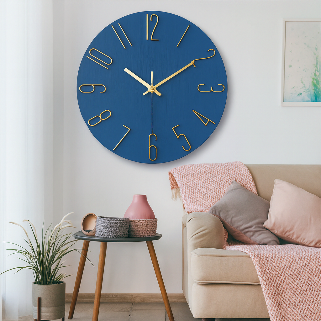 Silent Quartz Wall Clock with Modern Design
