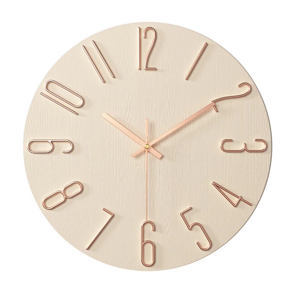 Silent Quartz Wall Clock with Modern Design