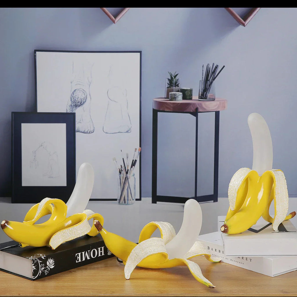 Fashionable lamp in the shape of a banana providing fun lighting