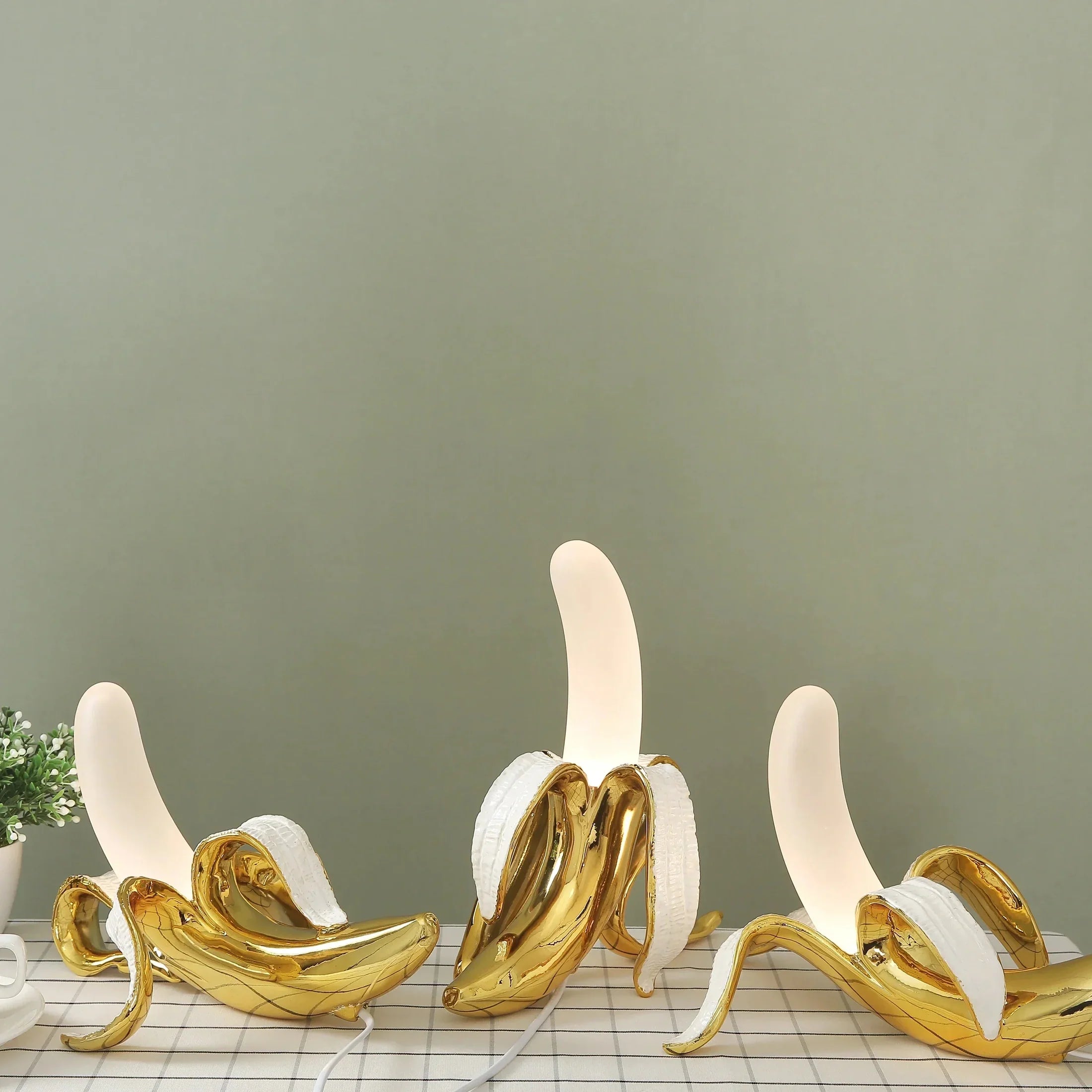 Fashionable lamp in the shape of a banana providing fun lighting
