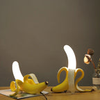 Fashionable lamp in the shape of a banana providing fun lighting