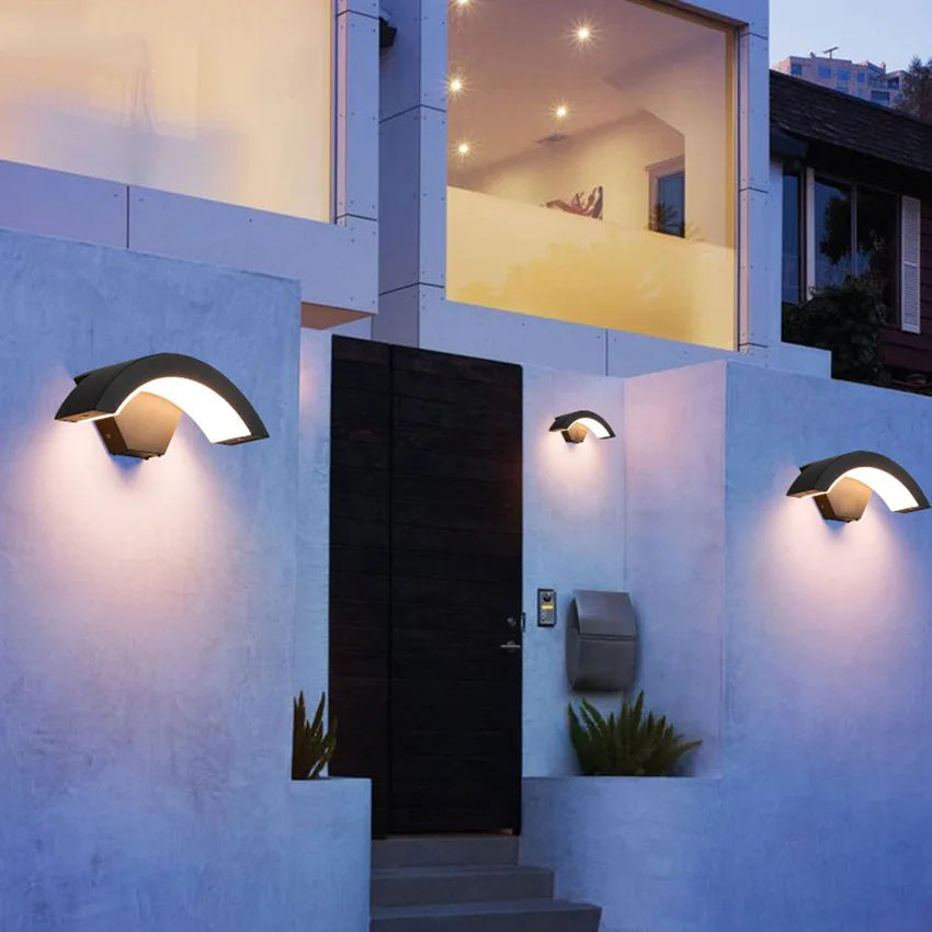 LED wall light with motion sensor - weatherproof body induction light, energy-saving, ideal for outdoor use and security