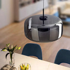 Designer hanging lamp made of glass