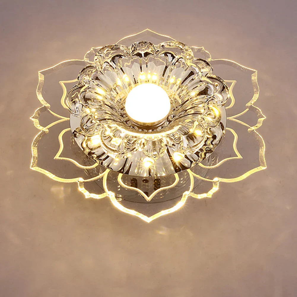Elegant crystal ceiling light with LED – Modern lighting for living spaces