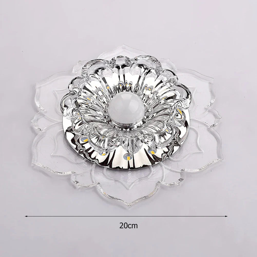 Elegant crystal ceiling light with LED – Modern lighting for living spaces
