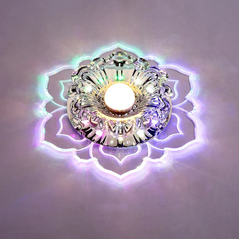 Elegant crystal ceiling light with LED – Modern lighting for living spaces