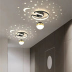 LED ceiling light with starry sky – Modern chandelier design for children's room and living room