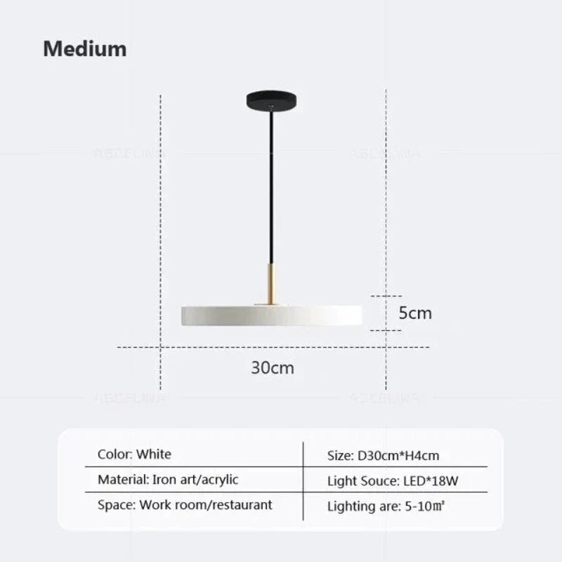 Slim Disc Pendant Light