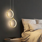 Elegant Double Ring Pendant Light | DuoGlow