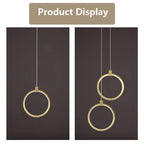 Elegant Double Ring Pendant Light | DuoGlow