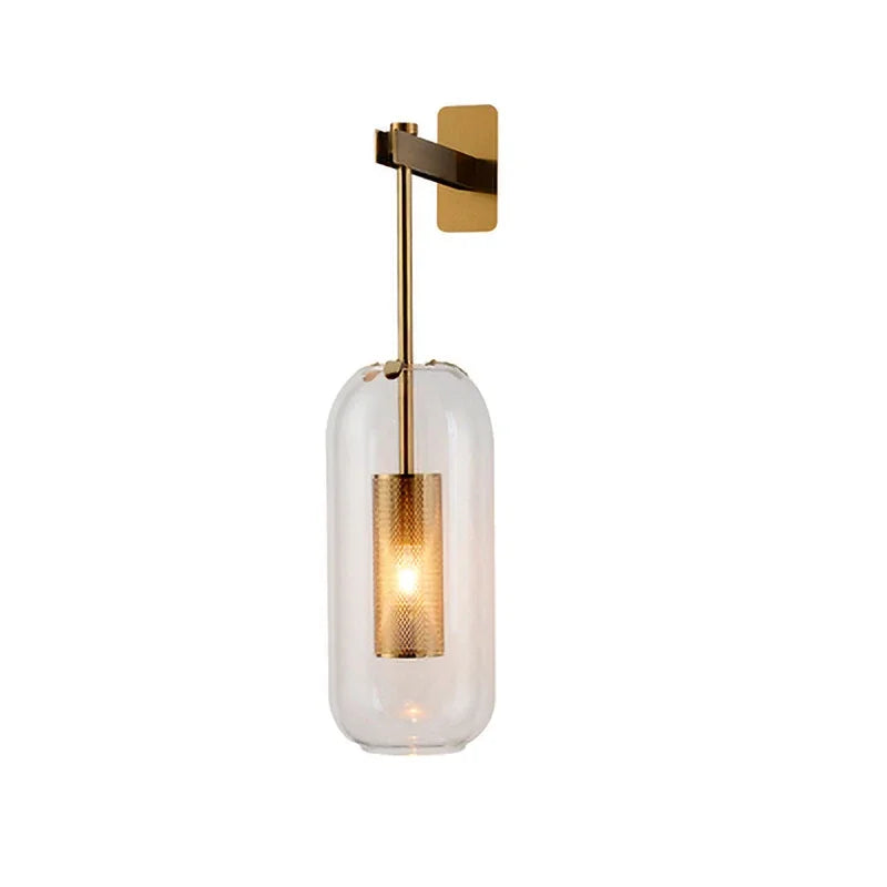 Modern LED Wall Light with Glass Cover for Bedroom and Living Room