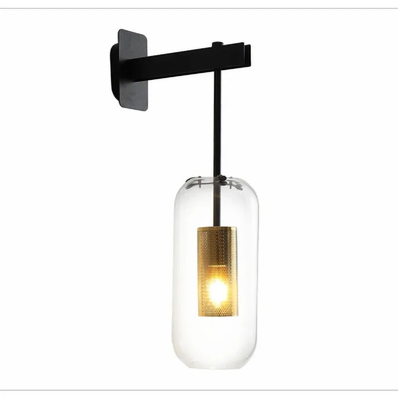 Modern LED Wall Light with Glass Cover for Bedroom and Living Room
