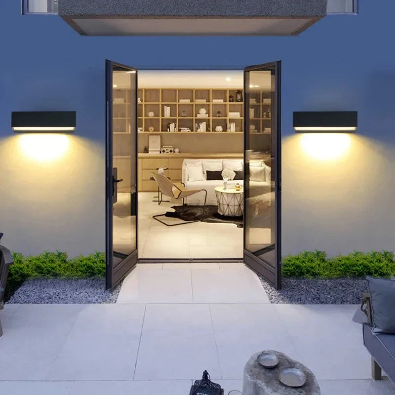 Modern LED wall light for outdoor use - weatherproof, energy-saving, ideal for garden and terrace