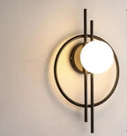Modern LED Wall Lamp with Sphere Glass - Stylish Wall Light for Bedroom & Living Room