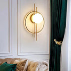 Modern LED Wall Lamp with Sphere Glass - Stylish Wall Light for Bedroom & Living Room