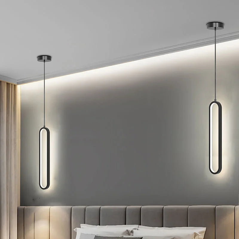 Modern minimalist LED pendant lamp – sleek design lamp for bedroom and living room