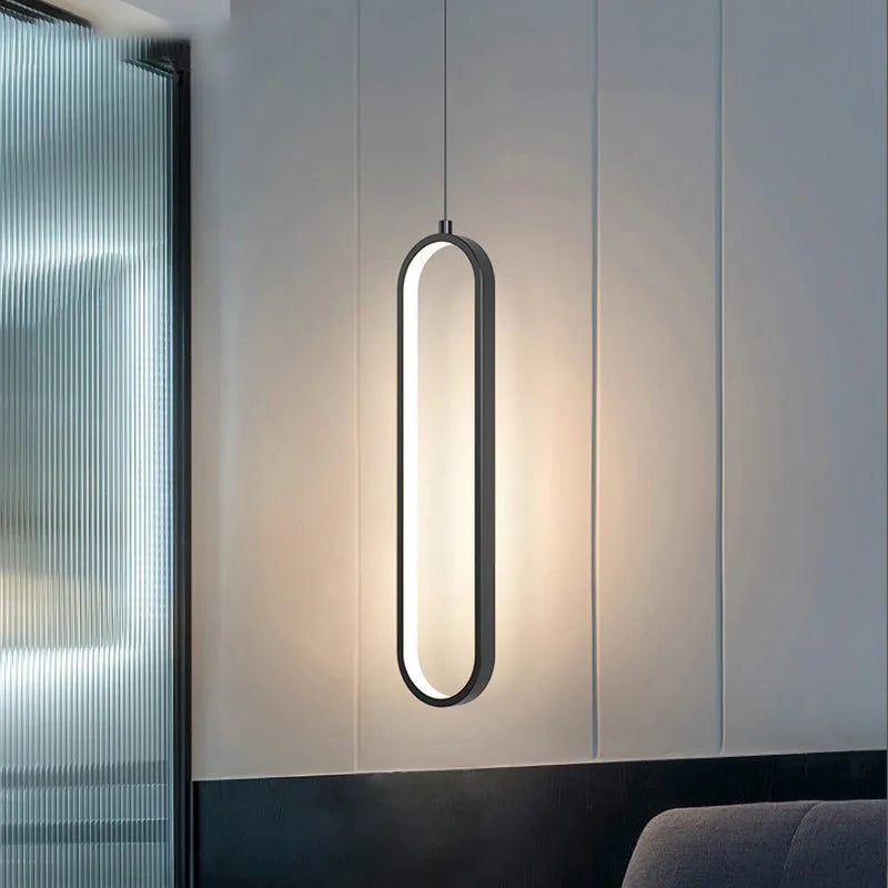 Modern minimalist LED pendant lamp – sleek design lamp for bedroom and living room