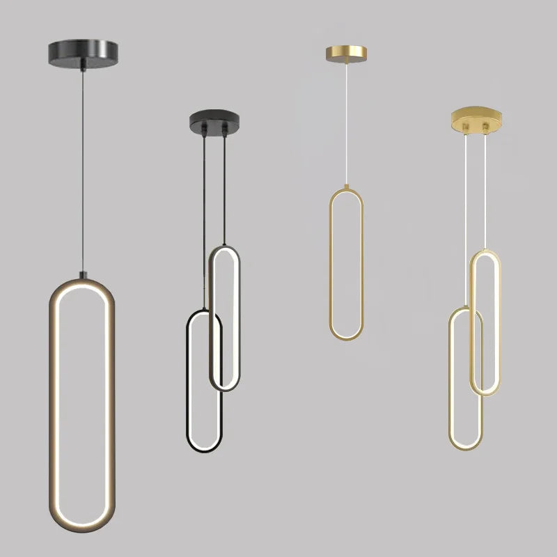 Modern minimalist LED pendant lamp – sleek design lamp for bedroom and living room