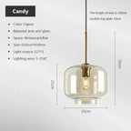 NordicGlas - Modern Scandinavian Glass Pendant Lamp for Dining Room and Living Room