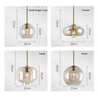 NordicGlas - Modern Scandinavian Glass Pendant Lamp for Dining Room and Living Room
