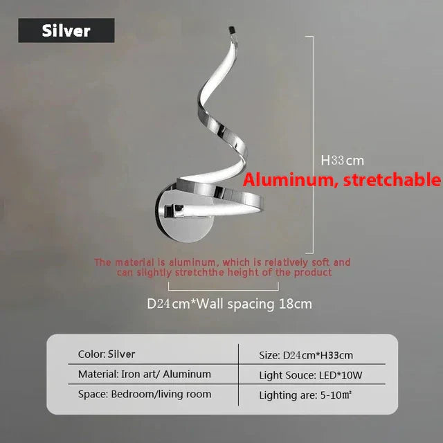 SpiralGlow - Spiral LED Wall Lights