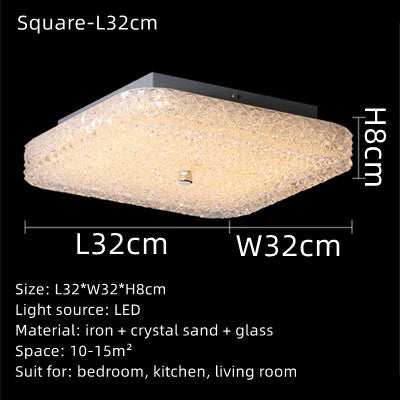 Elegant LED Chandelier – Modern Ceiling Light with Crystal for Living Room and Bedroom