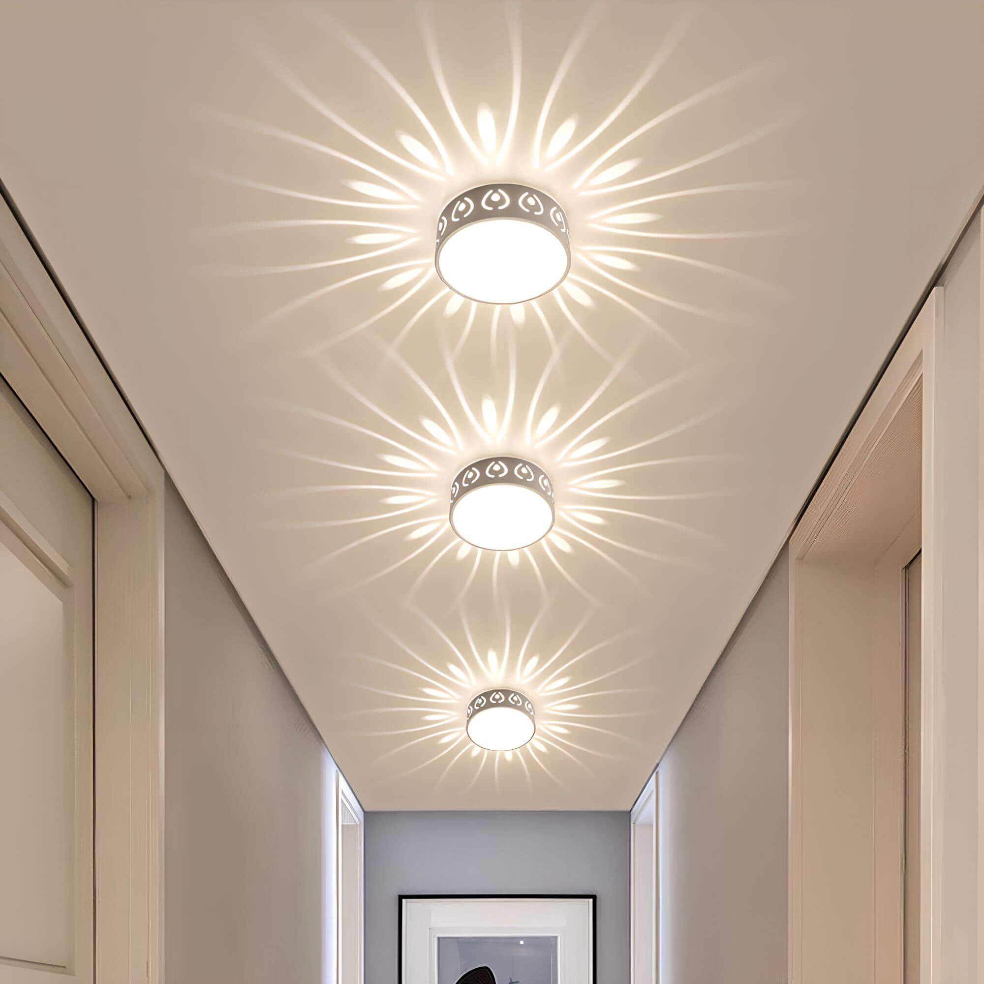 Modern LED ceiling light - for entrance, hallway and balcony