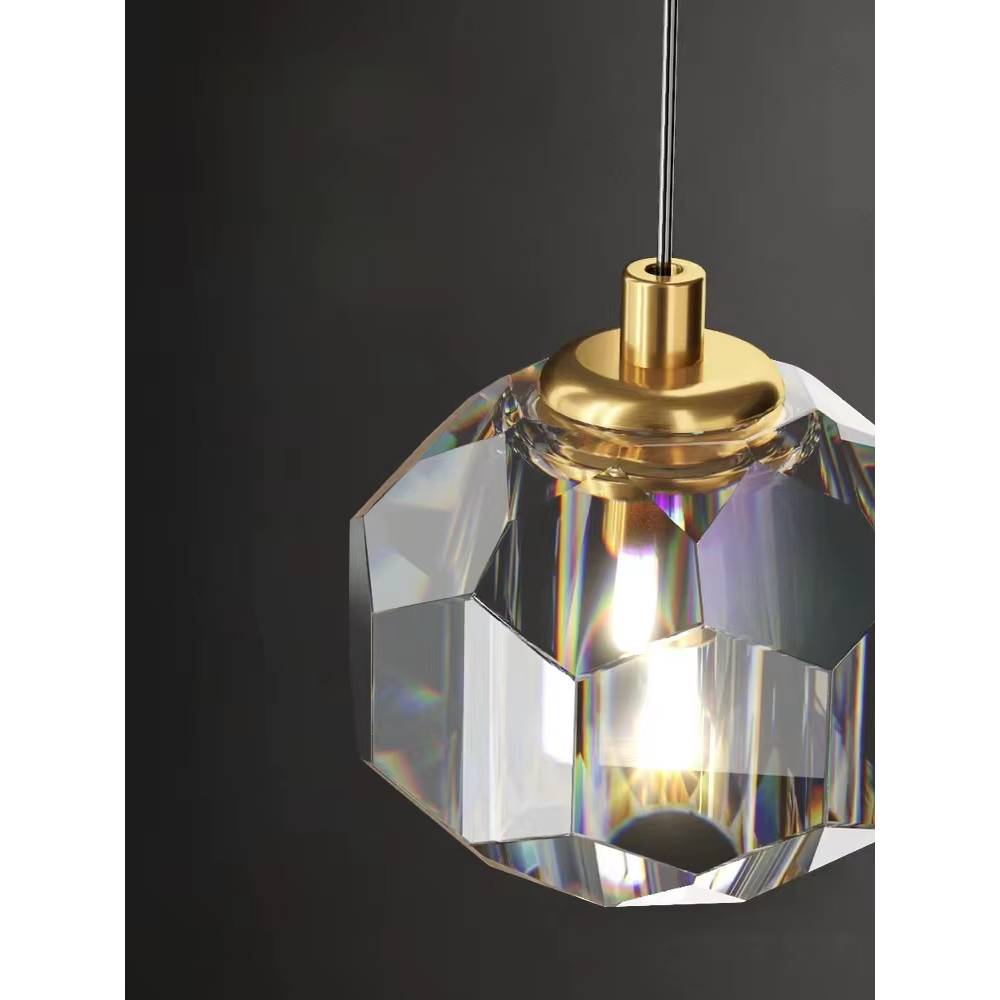 Modern Crystal Pendant Light | Elegant Hanging Lamp for Living Spaces