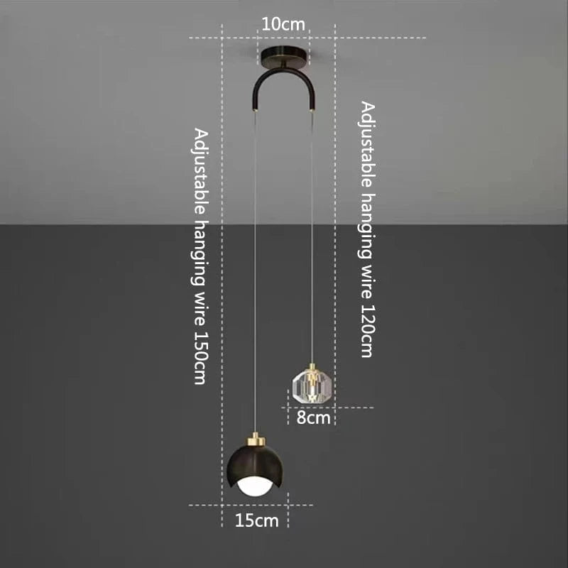 Modern Crystal Pendant Light | Elegant Hanging Lamp for Living Spaces