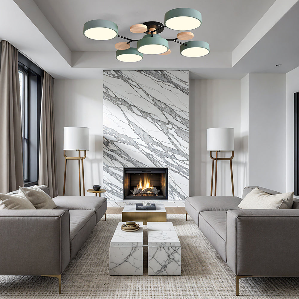 Modern LED Ceiling Lamp | Round Ceiling Light for Living Room