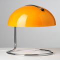 Mid-Century Modern Desk Lamp – Retro Orange Dome Design with USB Power