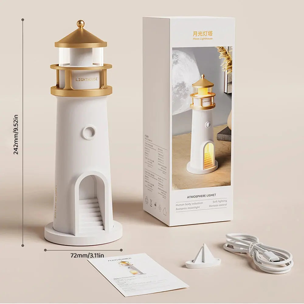 Moonlight Lighthouse Night Light – Soothing Glow for Any Room