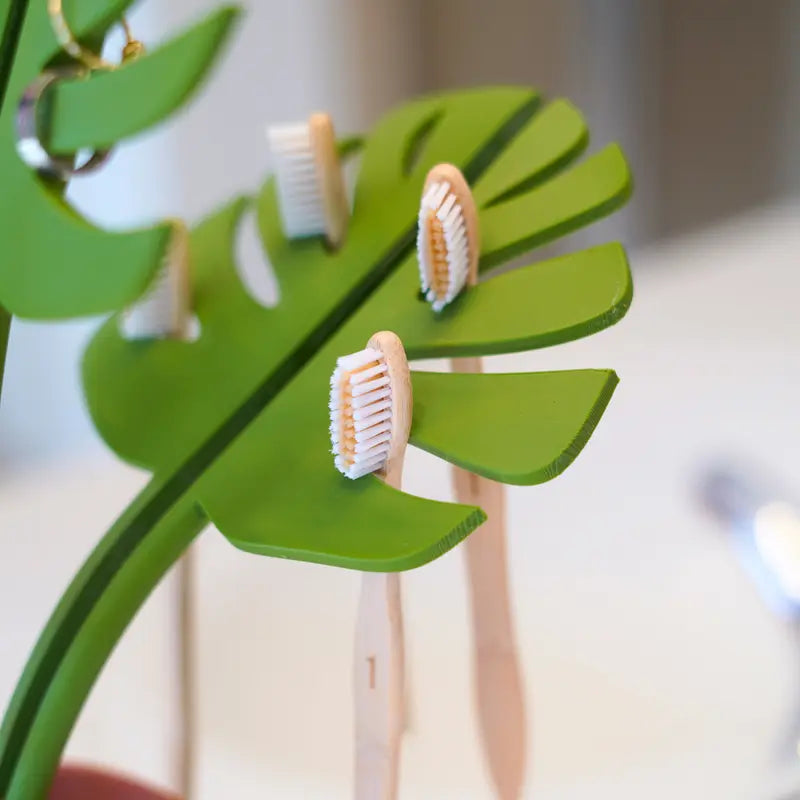 Monstera Mirror-Mounted Bathroom Organizer - Space-Saving with Stylish Design
