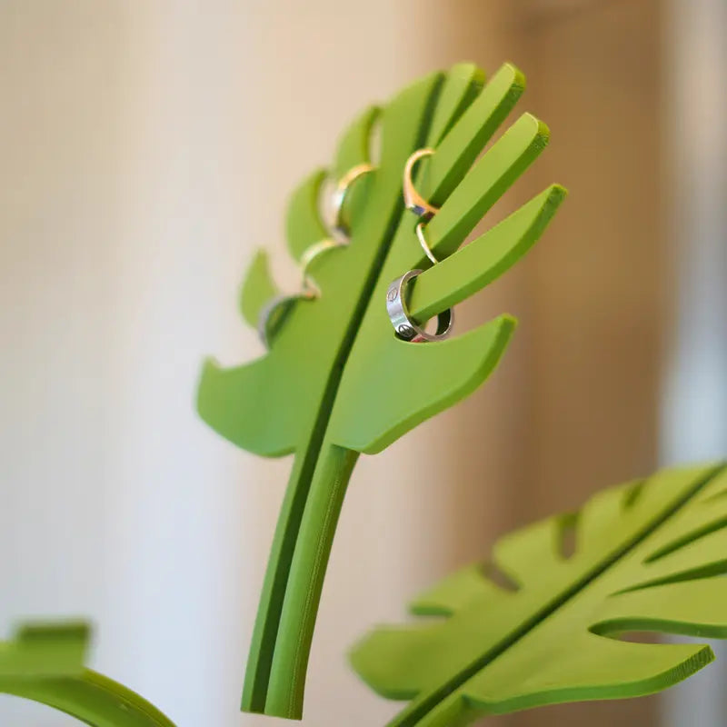 Monstera Mirror-Mounted Bathroom Organizer - Space-Saving with Stylish Design