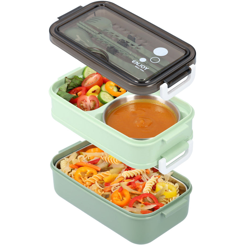 Leak-Proof Lunch Box with Soup Bowl | BPA-Free Bento Box | Portable Food Container for Adults & Kids