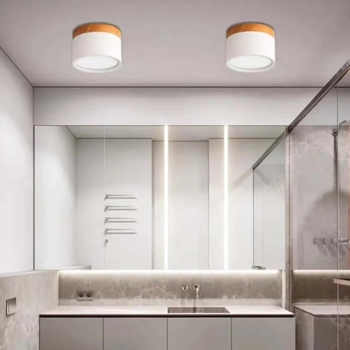 Minimalist ceiling lamp with LED glow