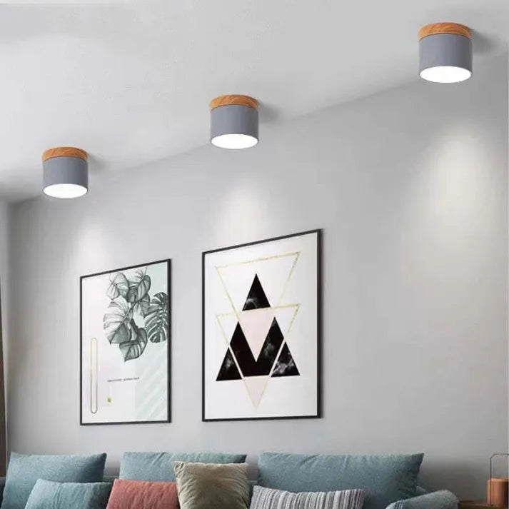 Minimalist ceiling lamp with LED glow