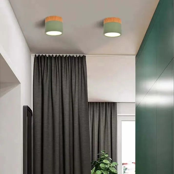 Minimalist ceiling lamp with LED glow